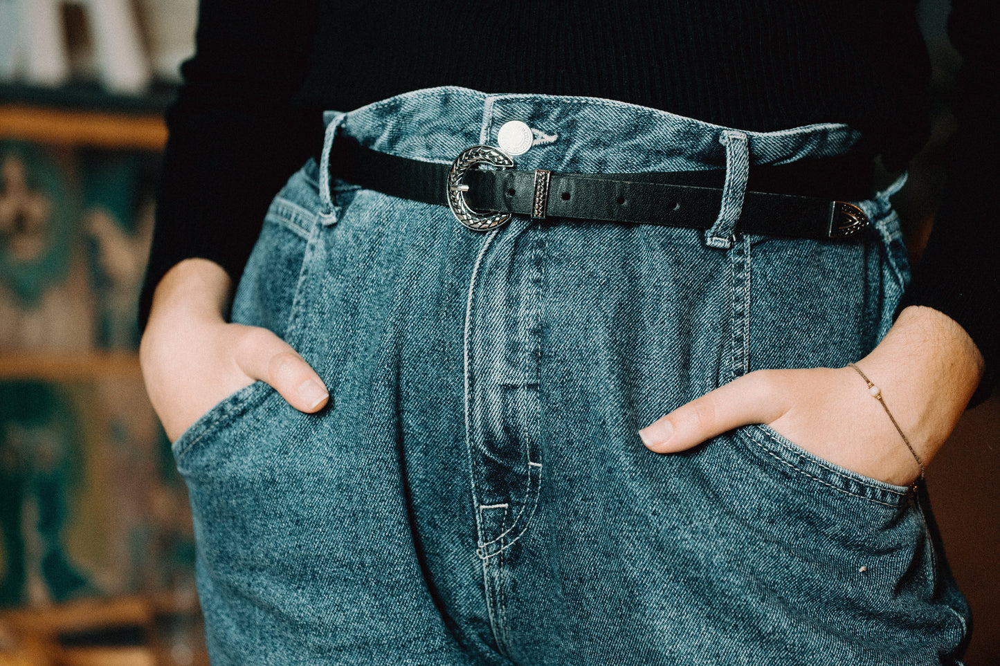 Silver modern Belt